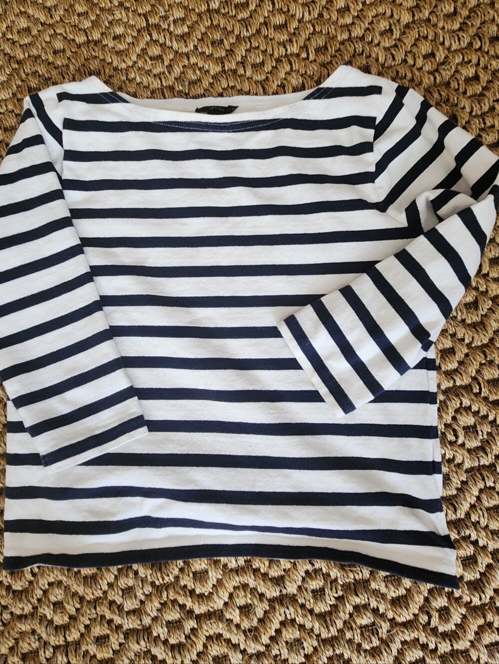 J. Crew Bateau Classic Striped Boatneck Top